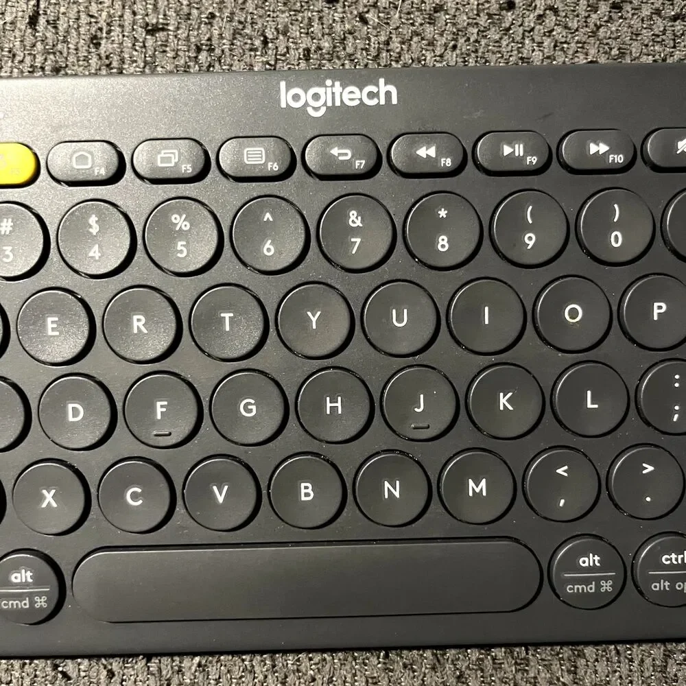 Logitech K380 Pebble Multi‑Device Bluetooth Keyboard Dark Grey Slim Wireless